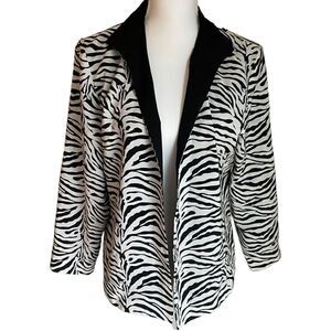 Grace Chuang Animal Print Blazer Jacket  Size Medium